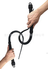 70cm Black Stinging Rubber Whip for Impact Play Punishment SM Slave Submission