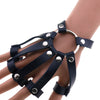 Punk Bondage Leather Wristband Bracelet Kinky Cuff Goth Fashion in various colors