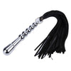Short Metal Alloy Chain Flogger with Stainless Steel Handle - Horse Whip for Kinky Impact Play Punishment SM