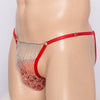 Men's Underwear Cock Chain Gay Cockring Elastic Thongs G Strings See-through Hollow Male Lingerie Sissy Panties