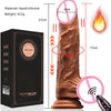 big 21cm vibrating rechargeable artificial telescopic swing heating silicone plug with remote control