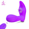 Wearable and Heatable Sucking Vibrating Silicone Stimulator with Remote Control in Red or Purple