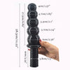 FAAK beads big dong screw plug with handle -  2.36" thick 11.2" long - in black, tan, purple
