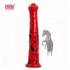 FAAK 27.5cm / 10.8in animal horse silicone long realistic plug for men women couples - colorful options: red, green, white, black and more