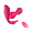 Wearable 3-In-1 Silicone Vibrating Butterfly Female Stimulator in red or purple