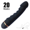 20 mode soft silicone realistic vibrating wand - multiple colors