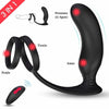 Vibrating Silicone Plug with Double Ring Prostate Massager