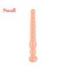 Long Large Beaded Silicone Plug With Suction Cup Base in Tan or Black