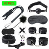 Leather/Nylon Full Adult Kinky Fun Bondage Kit - Multiple Set Variants - Black/Red/Pink/Purple