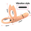 10 Frequency DP Vibrating Plug Strap On