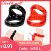Silicone Male Cock Rings Double Chastity Device Climax Delay
