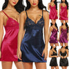 Women's Night Short Dress Nightgown Satin Silk Lace Lingerie Pajamas Sleepwear Women Dress 2021 Summer Sexy Underwear XL