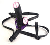 FAAK strapon huge 25.5cm x 5.6cm / 10" x 2.2" realistic silicone plug on adjustable leather belt strap in black or purple