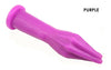 FAAK fisting big hand plug with suction base available in purple, black, or tan/flesh colors