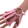 Punk Bondage Leather Wristband Bracelet Kinky Cuff Goth Fashion in various colors