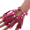 Punk Bondage Leather Wristband Bracelet Kinky Cuff Goth Fashion in various colors