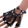 Punk Bondage Leather Wristband Bracelet Kinky Cuff Goth Fashion in various colors