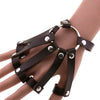 Punk Bondage Leather Wristband Bracelet Kinky Cuff Goth Fashion in various colors