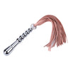 Short Metal Alloy Chain Flogger with Stainless Steel Handle - Horse Whip for Kinky Impact Play Punishment SM