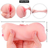 Realistic 3 in 1 Male Flesh Light with 2 rings for tightness, non-toxic, hypoallergenic, easy to clean