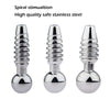 SM Male Urethral Plug Metal Urethral Stretcher Stimulator Chastity Belt For Men in Stainless Steel