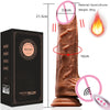 big 21cm vibrating rechargeable artificial telescopic swing heating silicone plug with remote control