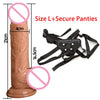 Realistic Thick Flesh Colored Silicone Cock with Suction Cup and Strap-On Harness Panties