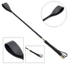 Slim Black Leather Riding Crop for Kink Spanking Couples Men Women