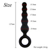 Exotic Silicone Plug with handles various shapes in Black