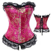 Sexy Women's Plus Size Overbust Lace-Up Boned Corsets