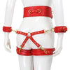 Thierry SM gear leather bondage set includes belt, handcuffs, legcuffs, center connection, adult products for women men slave dom sub