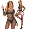 Women's Fishnet Bodystocking with Open Crotch