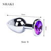 Stainless Steele Crystal Jewelry Trainer Plug Small or Medium in various colored jewels