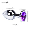 Stainless Steele Crystal Jewelry Trainer Plug Small or Medium in various colored jewels