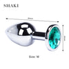 Stainless Steele Crystal Jewelry Trainer Plug Small or Medium in various colored jewels