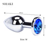 Stainless Steele Crystal Jewelry Trainer Plug Small or Medium in various colored jewels