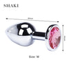 Stainless Steele Crystal Jewelry Trainer Plug Small or Medium in various colored jewels