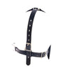 Nose Hook Oral Fixation Open Mouth Bite Gag with Nose Clip Leather Head Bondage Harness Strap