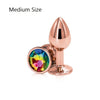 Rainbow Rose Gold Stainless Steele Crystal Jewelry Plug