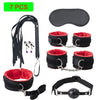 Leather/Nylon Full Adult Kinky Fun Bondage Kit - Multiple Set Variants - Black/Red/Pink/Purple