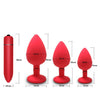 Fiery Red Silicone Plug Set with Mini Vibrating Bullet