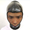 Faux Leather Sexy Mask Cosplay Mask Fetish Black Soft Sexy Bondage Restraints Hood Mesh Mask Slave Men Women Sexy Costumes