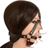 Open Mouth Gag with Nose Hook Plug Leather Harness Bondage Restraints