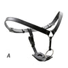 Thierry double plug Strap on, adjustable Harness made of TPE and leather, various style options