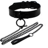 Oversized Gothic Leather Collar and Leash