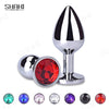 Stainless Steele Crystal Jewelry Trainer Plug Small or Medium in various colored jewels