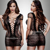 Women Fishnet Night Dress Hot Bodycon Clubwear Vestido Catsuit  Transparent Mini Dresses