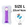 Soft Jelly Big Female Realistic Fake Phallus Massage Plug Intimate Fun for Woman Men