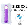 Soft Jelly Big Female Realistic Fake Phallus Massage Plug Intimate Fun for Woman Men