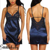 Women's Night Short Dress Nightgown Satin Silk Lace Lingerie Pajamas Sleepwear Women Dress 2021 Summer Sexy Underwear XL